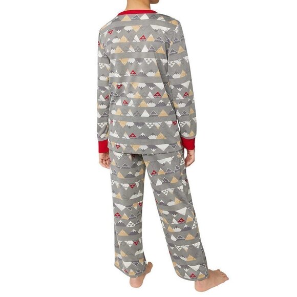 Eddie Bauer Red and Grey 3-piece Pajamas Set + Robe for boys, size XS(5/6) - Picture 4 of 6